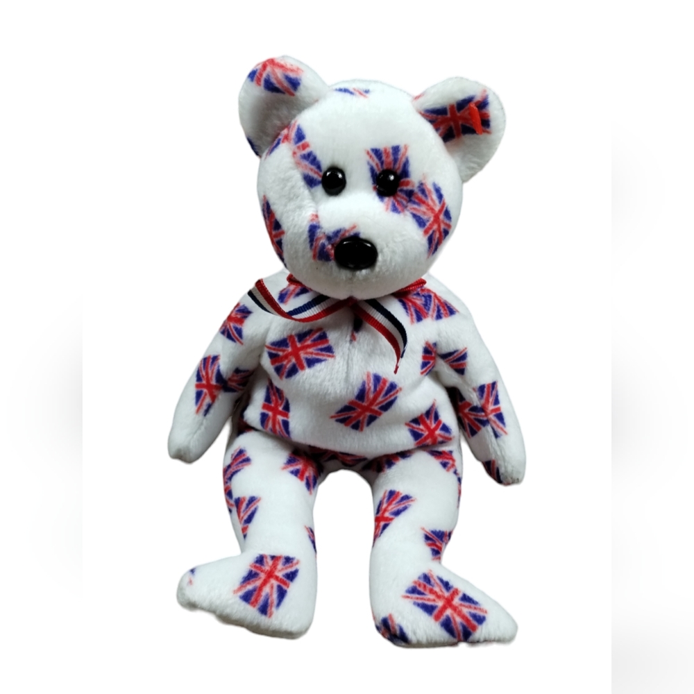 -Ty Beanie Babies โJackโ the Bear - UK Exclusive 9in - Picture 1 of 13